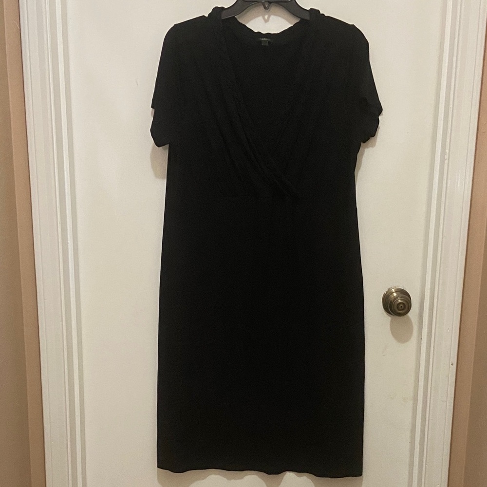 Talbots Classic Black Midi Dress Size X